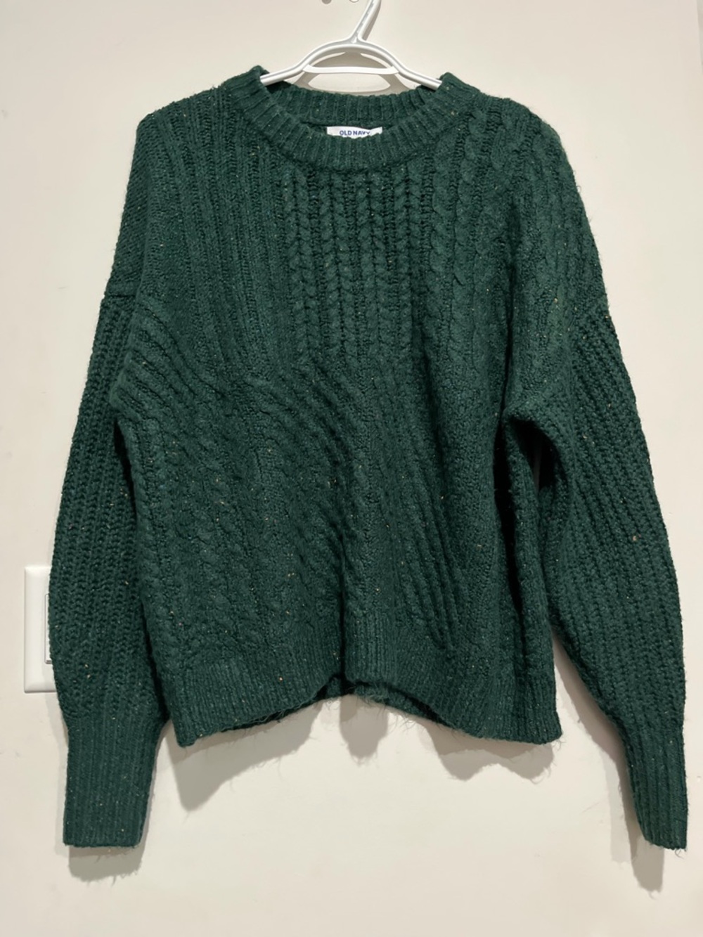 Pretty dark green Old Navy cable knit sweater